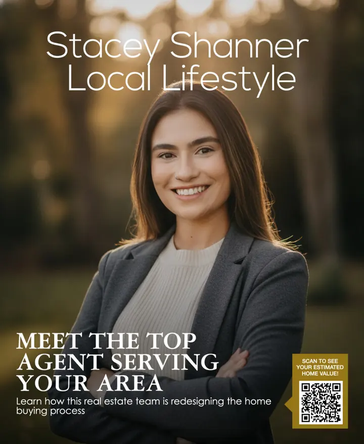 Stacey Shanner Local Lifestyle custom-title magazine cover with a portrait