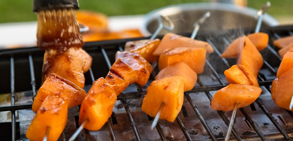 Honey and Cinnamon Grilled Cantaloupe