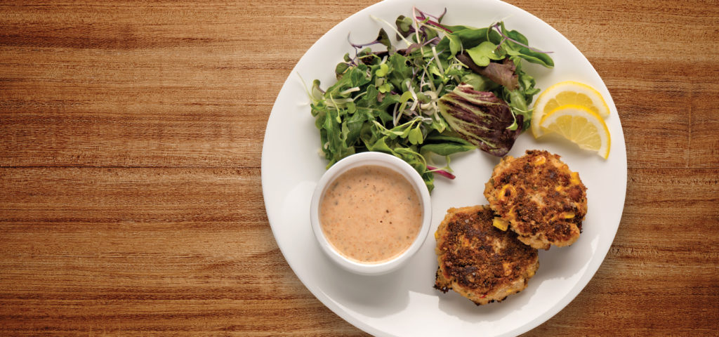 Salmon Cakes with Side Salad