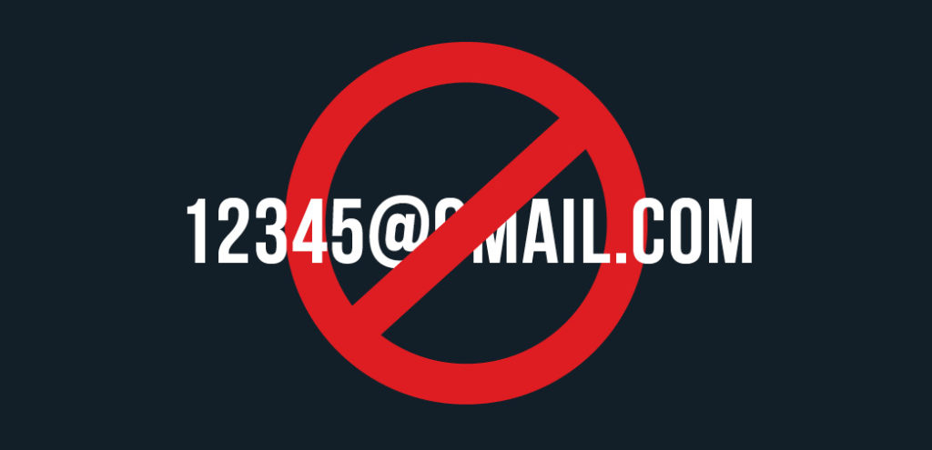 No Fake Email Addresses