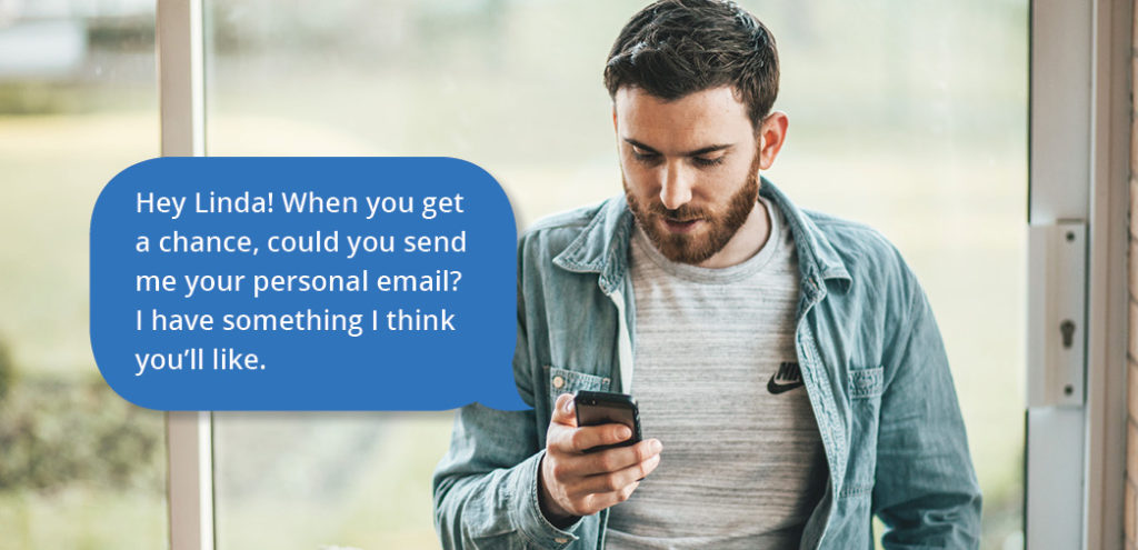 Ask for a personal email address