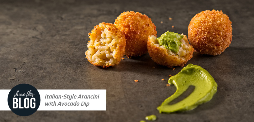 Italian-Style Arancini with Avocado Dip