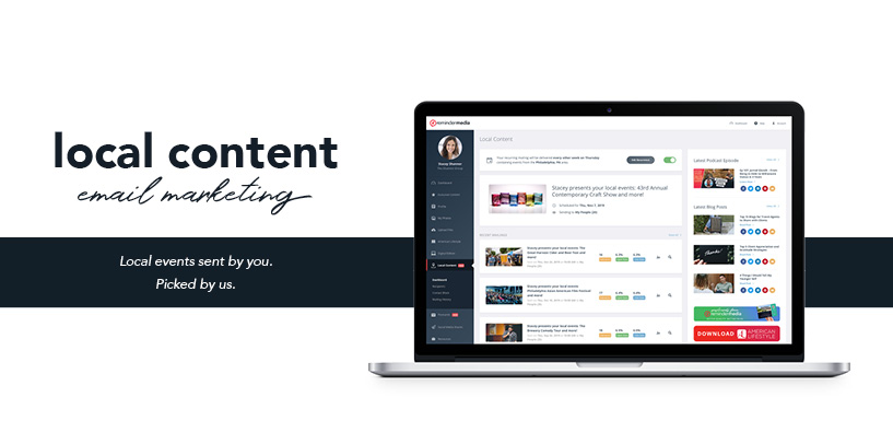Local Content is an automated, biweekly events email that's branded to you