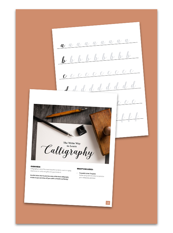 printable calligraphy worksheet