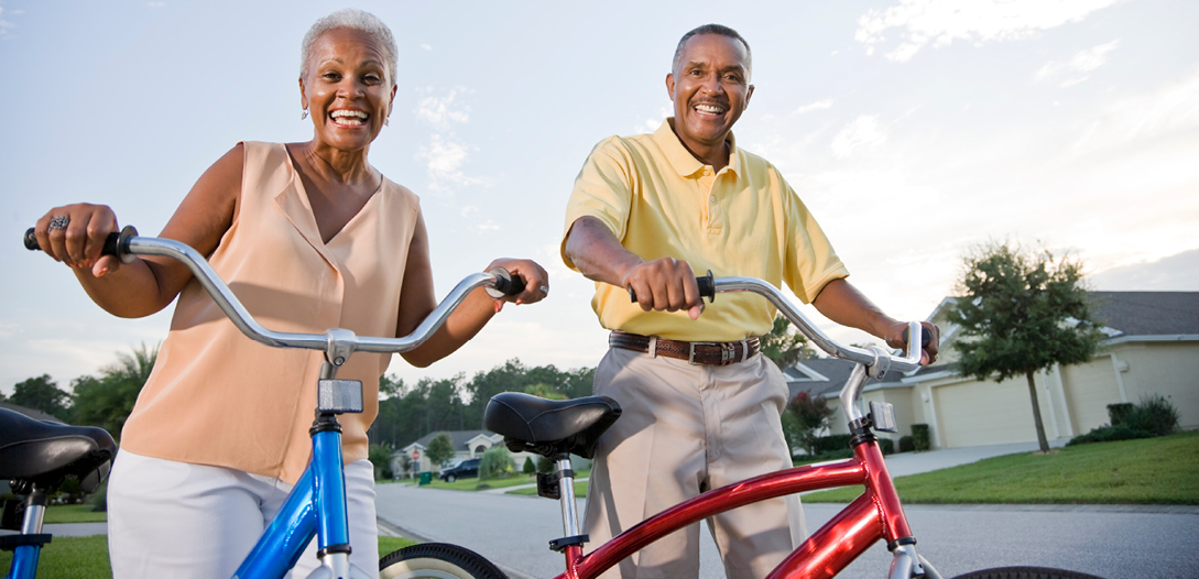 older people on bikes