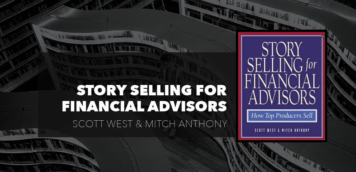 Book cover with the title Story Selling for Financial Advisors