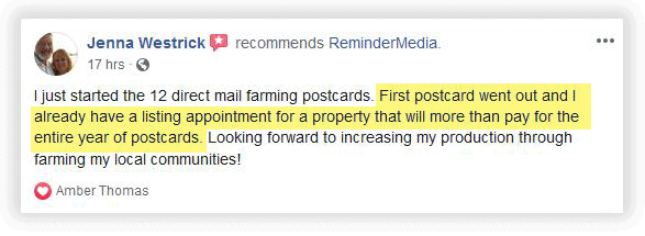 postcard testimonial