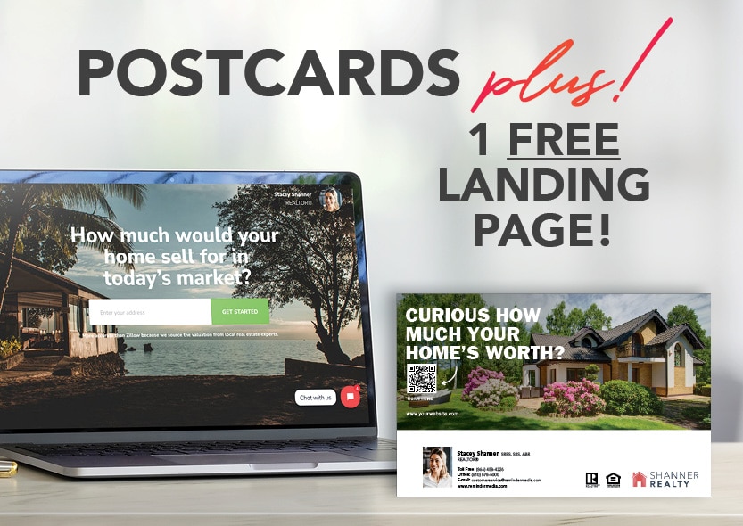 postcards plus landing pages