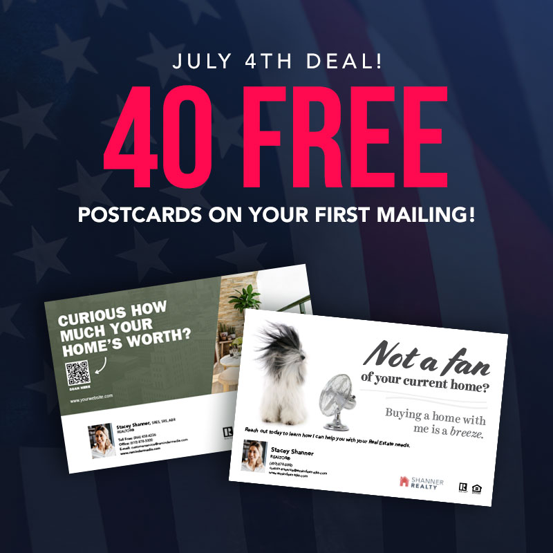 40 Free Postcards July 4th Sale ReminderMedia